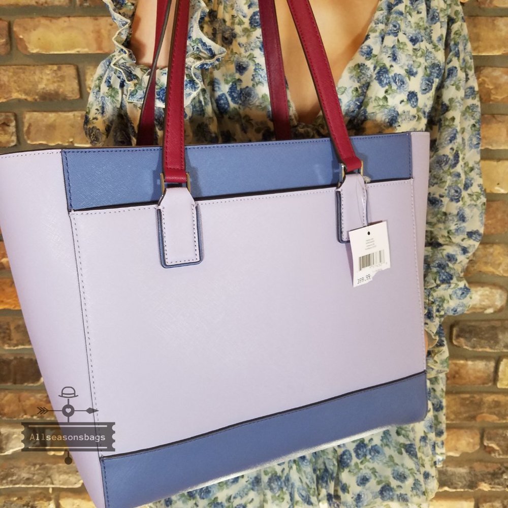 Kate Spade Lavender Purple Laptop Tote LARGE NWT - Picture 4 of 6